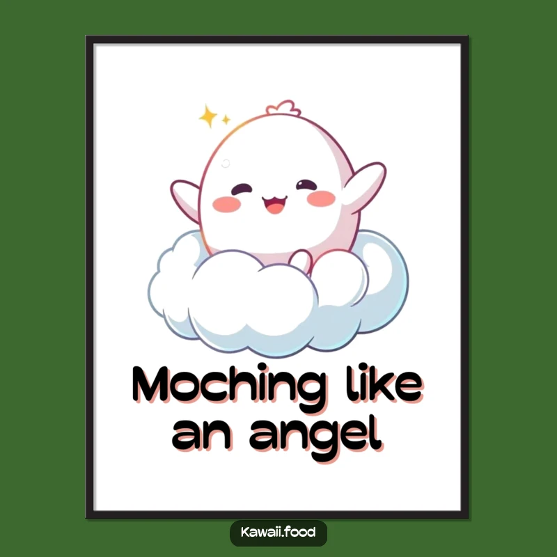 Free Printable Mochi Wall Art: Bouncing Cloud Poster Downloadable Decor!