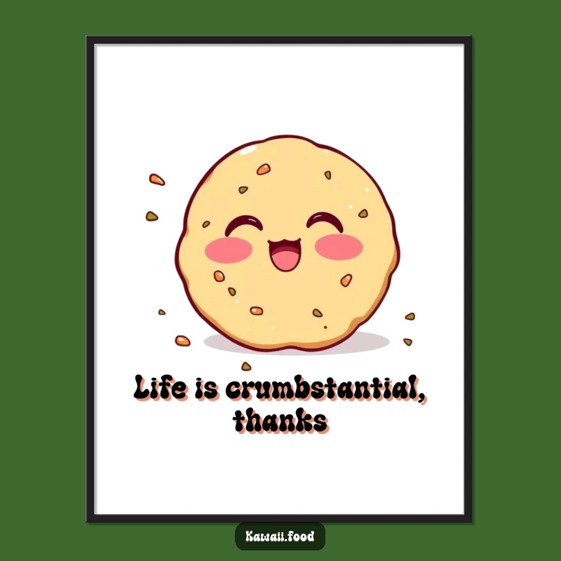 Funny Free Printable Cookie Wall Art: Blushing Crumbs Downloadable Decor