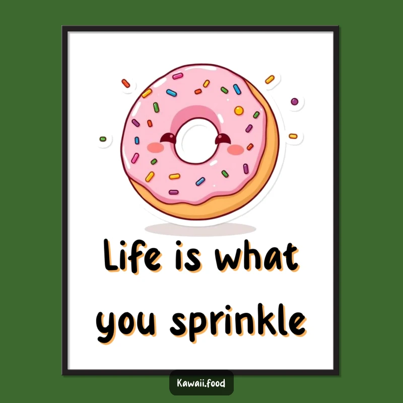 Free Printable Wall Art: Donut Sprinkles Whimsy, Cute Downloadable Decor