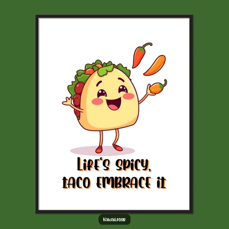 Free Printable Funny Taco Wall Art: Juggling Chili Digital Download for Lively Decor