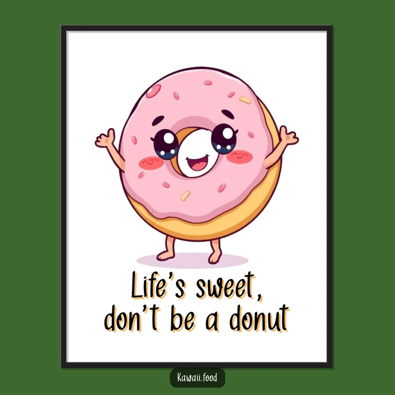 Funny Free Printable Wall Art: Dancing Donut, Joyful Downloadable Decor
