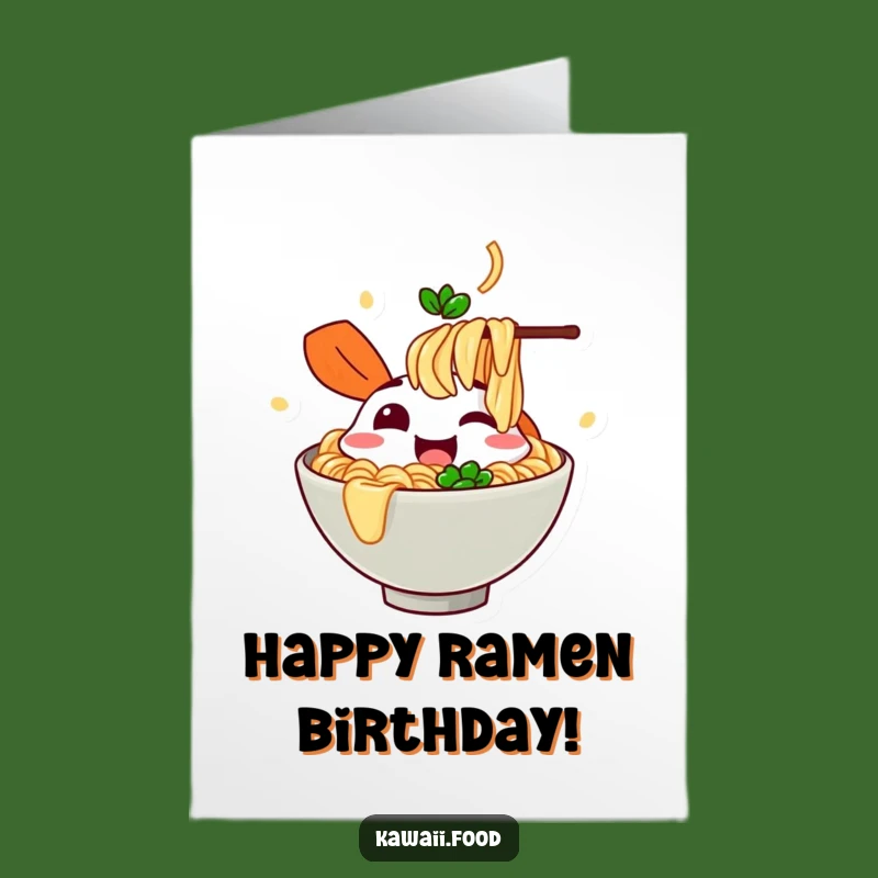 Free Printable Birthday Card: Ramen Noodle Slurp, Hilarious Downloadable Gift