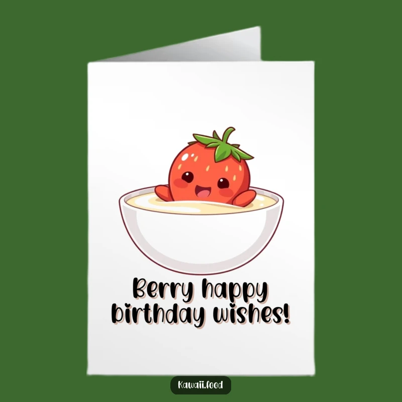 Free Printable Strawberry Swim Birthday Card- Sweet Downloadable Gift!