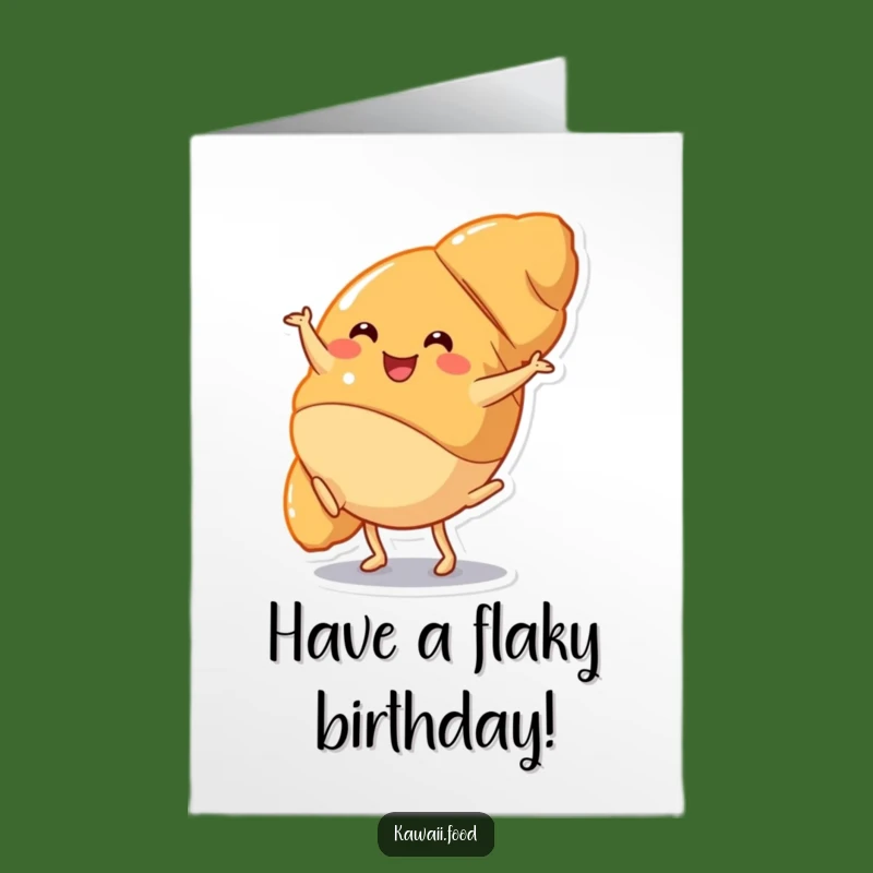 Croissant Cartwheel Free Printable Birthday Card - Bready for Fun Gift