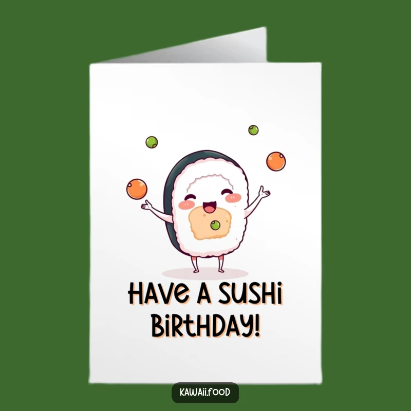 Free Printable Birthday Card: Sushi Juggler Fun for a Hilarious Downloadable Gift