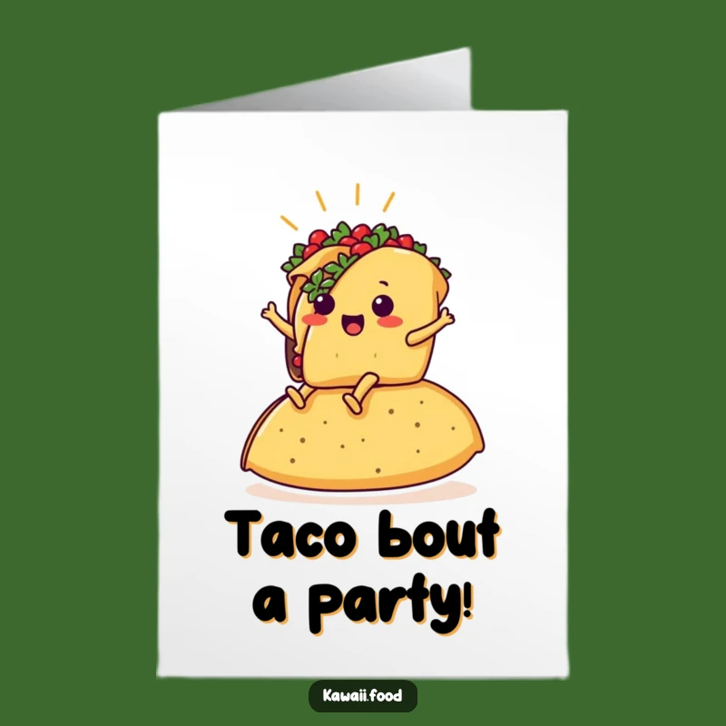 Funny Free Printable Taco Birthday Card: Hilarious Taco Riding Tortilla Downloadable Gift