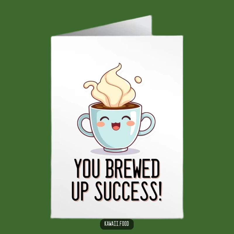 Free Printable Coffee Cup Steam Congrats Card- Energetic Downloadable Gift!