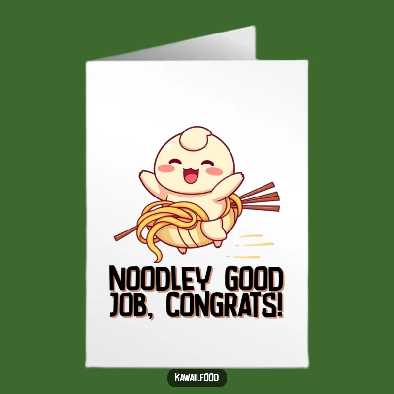 Free Printable Congrats Card: Dumpling Noodle Ride Success, Fun Downloadable Achievement Gift