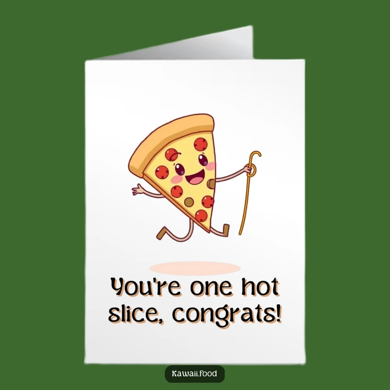 Free Printable Congrats Card: Pizza Skipping Spaghetti, Hilarious Downloadable Gift