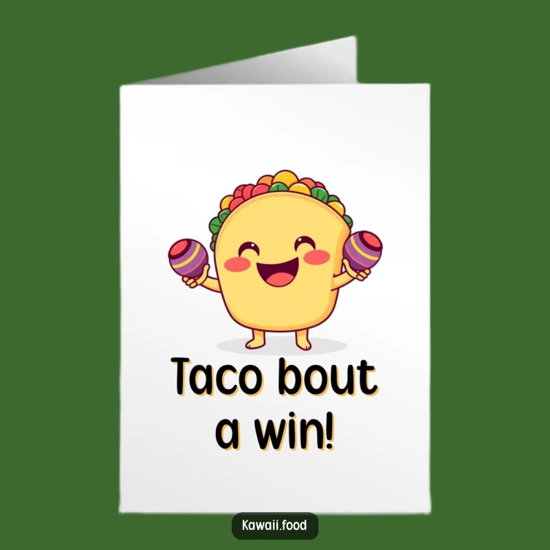 Free Printable Congrats Card: Taco Maracas Cheer, Festive Downloadable Celebration