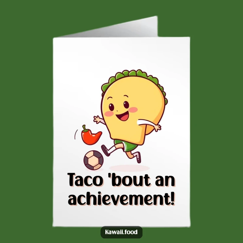 Free Printable Congratulations Card: Taco Triumph Downloadable Gift for Goal Getters