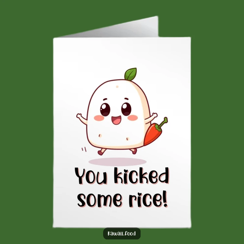 Free Printable Onigiri Congrats Card: Spicy Celebration Downloadable Joy!