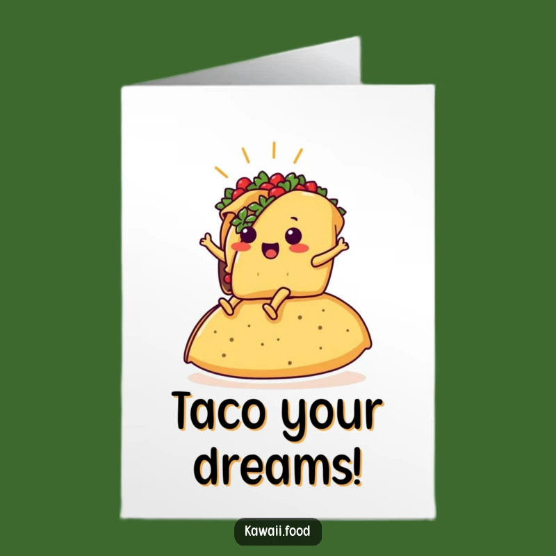 Free Printable Taco Congrats Card: Hilarious Taco Riding Tortilla, Downloadable Achievement Gift