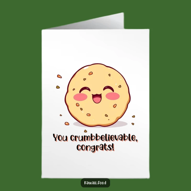 Free Printable Cookie Congrats Card: Blushing Crumbs Success Downloadable