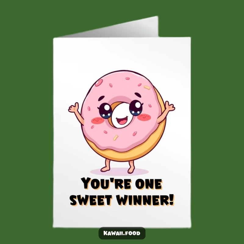 Free Printable Congrats Card: Dancing Donut, Funny Downloadable Celebration Gift