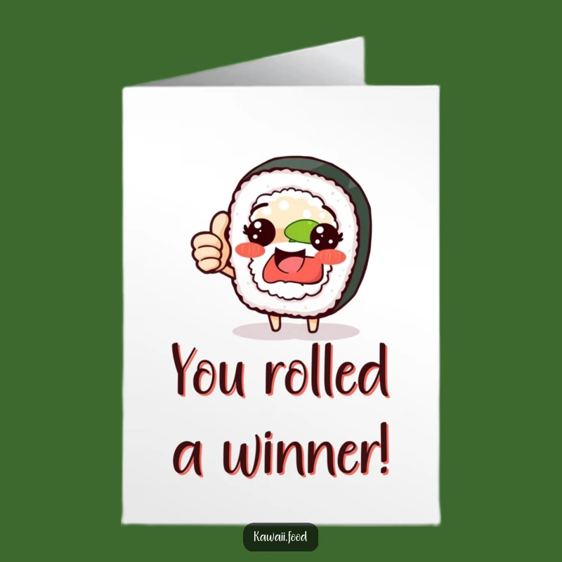 Free Printable Thumbs Up Sushi Congratulations Card - Hilarious Downloadable Gift for Any Achievement