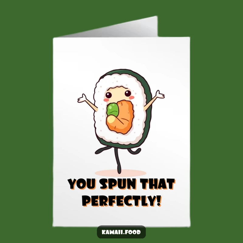 Free Printable Congrats Card: Sushi's Elegant Spin for a Funny Downloadable Gift