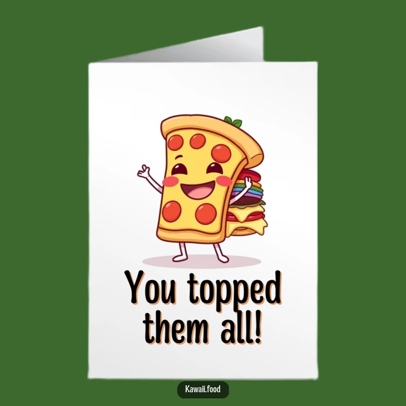 Free Printable Congrats Card: Pizza Topping Triumph, Fun Downloadable Celebration