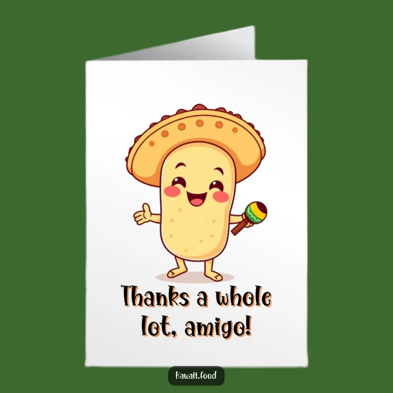 Free Printable Taco Thank You Card - Fun Dancing Fiesta Downloadable