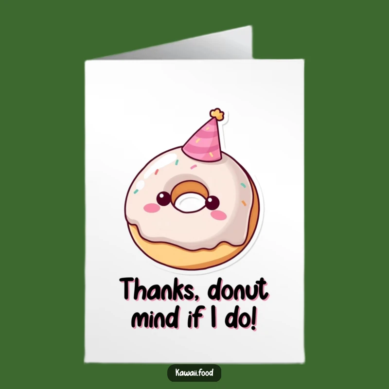 Free Printable Donut Party Thank You Card - Funny Downloadable Gift for Sweet Appreciation