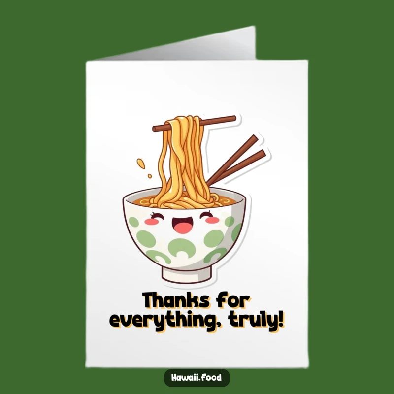 Free Printable Ramen Thank You Card: Noodle Splash Appreciation Gift