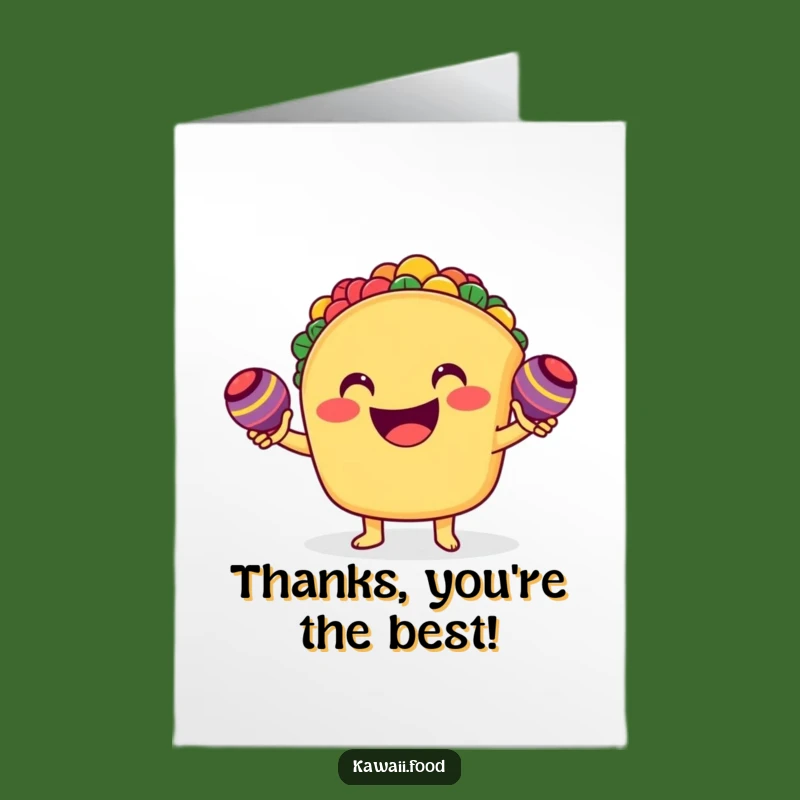 Free Printable Thank You Card: Taco Musical Thanks, Fun Downloadable Gratitude