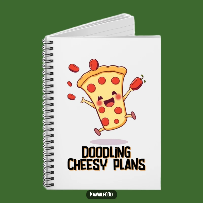 Doodle Deliciousness: Funny Pizza Slice Notebook - Cartwheel Notes, Great Funny Gift