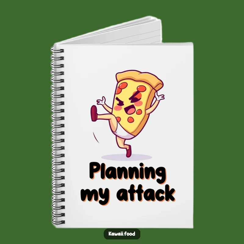 Funny Pizza Slice High Kick Notebook: Jot Down Your Bold Ideas
