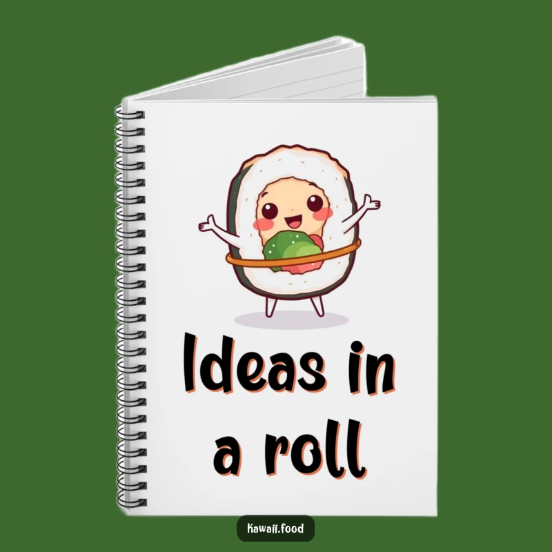 Funny Sushi Hula Hoop Notebook, Jot Down Your Rolling Ideas