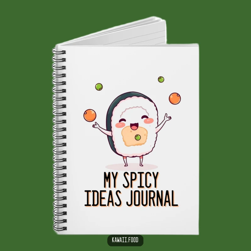 Funny Sushi Wasabi Juggling Notebook - Playful Journal for Your Ideas