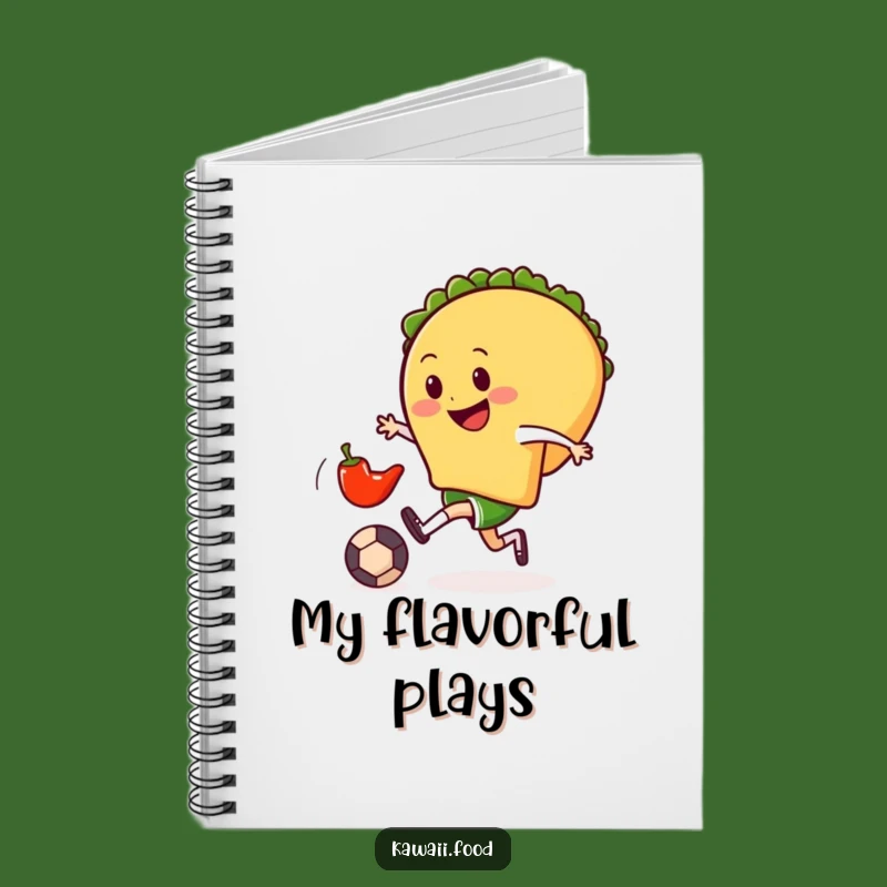 Funny Taco Soccer Notebook: Playful Ideas with Chili Pepper Kicks