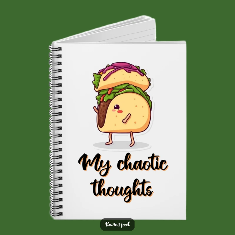 Funny Taco Balancing Burrito Notebook - Ideal for Jotting Down Recipes with Humorous Flair