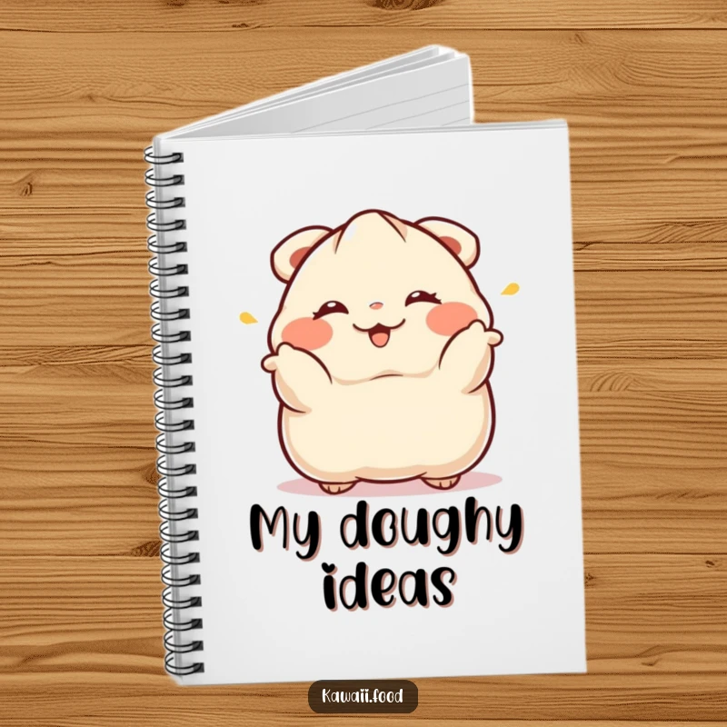 Funny Dumpling Notebook: A winking dumpling performing a dramatic bow inspires witty thoughts and humorous note-taking.