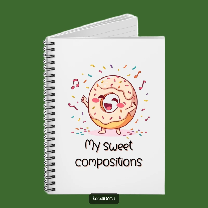 Funny Donut Conductor Notebook: Giggling Character Notes Sprinkle Symphony Ideas