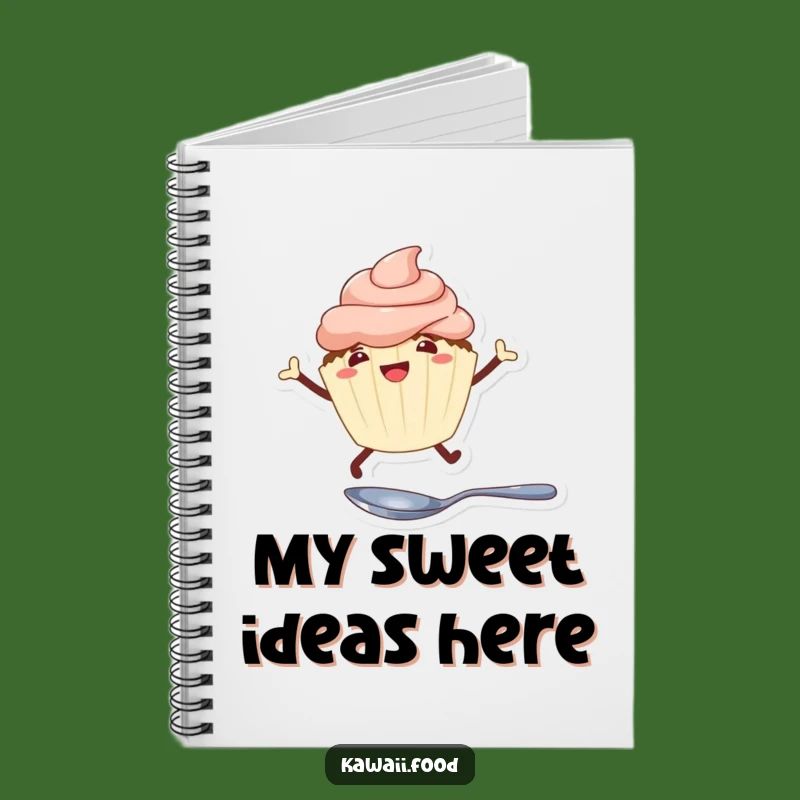 Funny Cupcake Leaping Notebook: Sweet Thoughts and Funny Notes