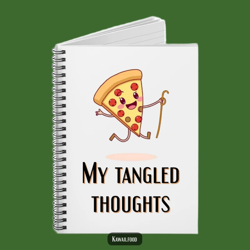 Funny Pizza Skipping Spaghetti Notebook - Ideal for Jotting Down Ideas with Italian Flair