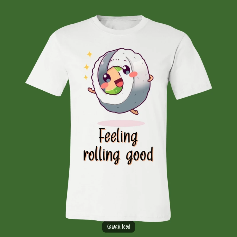 Funny Sushi Roll Cartwheel T-Shirt - Wear Your Happiness with Gusto!