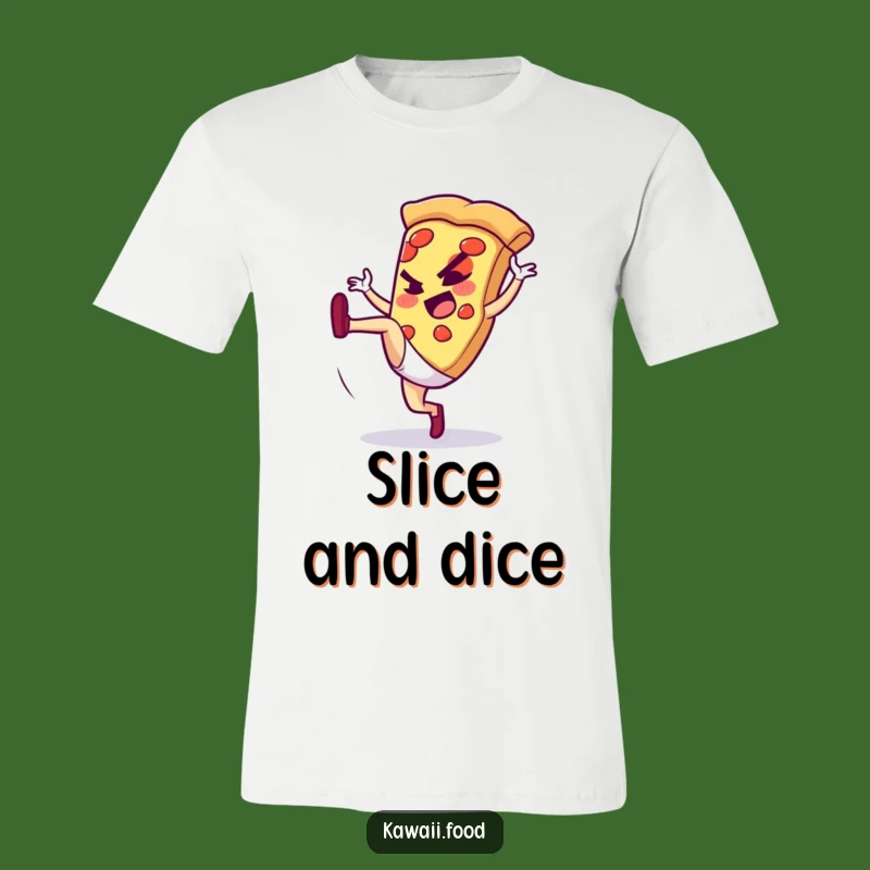 Funny Pizza Slice High Kick T-Shirt: Show Off Your Moves