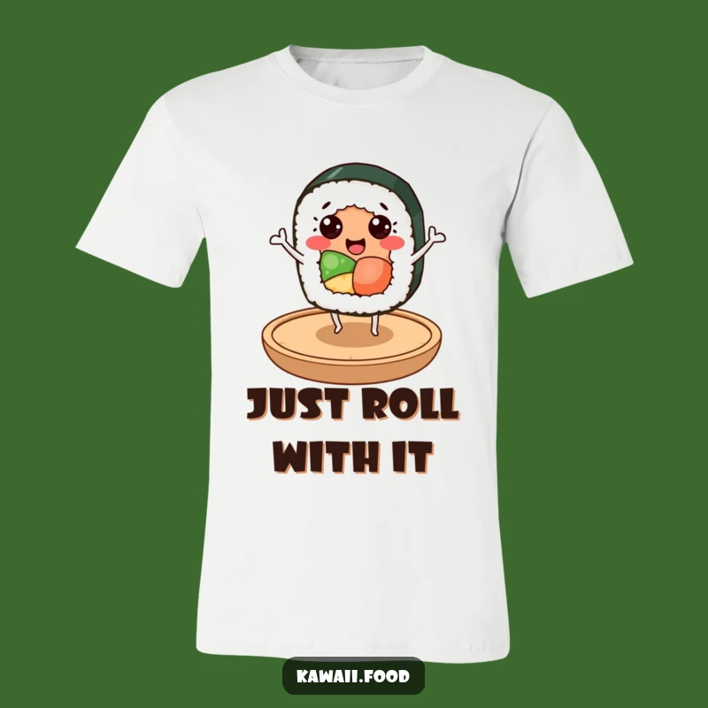 Funny Sushi Dancer T-Shirt: Cheerful Roll Character, Hilarious Gift