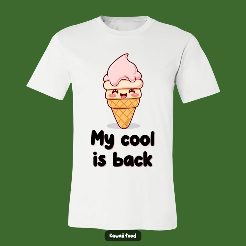 Funny Giggling Ice Cream Cone T-Shirt - Melting Fun, Great Humorous Gift