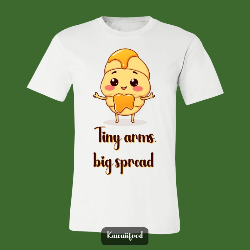 Funny Croissant Jam T-Shirt: Enjoy a Laugh with This Adorable Pastry Character Tee
