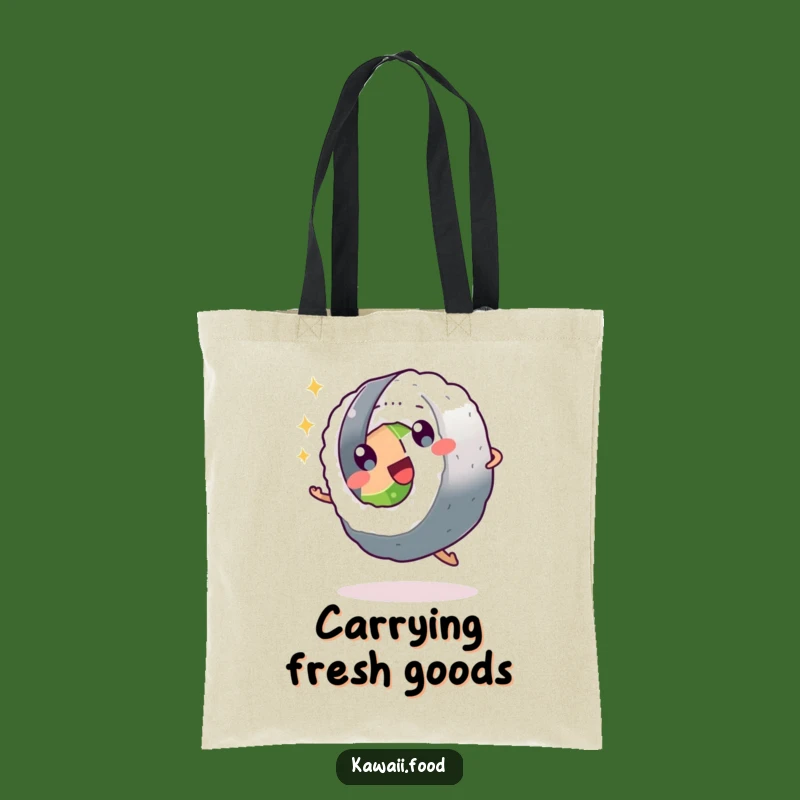 Funny Sushi Roll Cartwheel Tote Bag - Carry Your Joyful Spirit Everywhere!