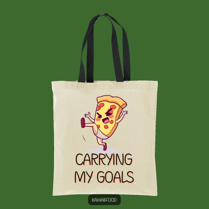Funny Pizza Slice High Kick Tote Bag: Carry Your Energy On the Go