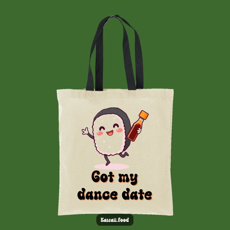 Funny Sushi Roll Tote Bag: Dancing Foodie Carry-All - Perfect Funny Gift